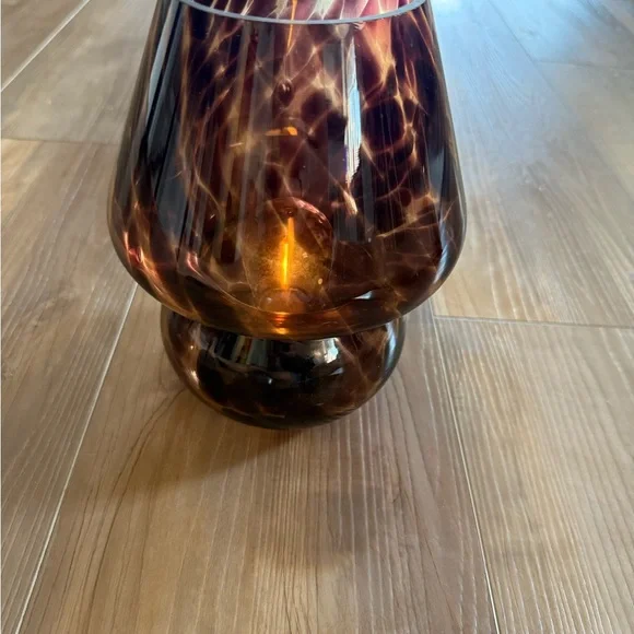 Brown Tortoise Glass Mushroom Lamp - Picture 7 of 8